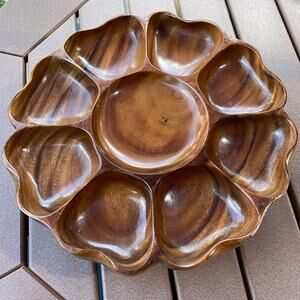 Mid-Century Modern Lazy Susan Serving Storage Station